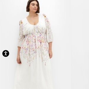 City Chic Floral White Maxi Dress